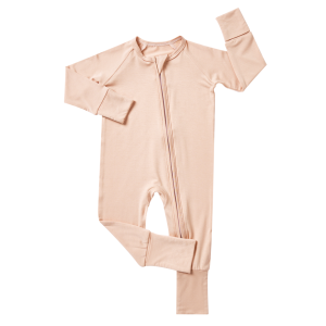 Bamboo Baby Jumpsuit Pajamas Pink Soft Custom Baby Bamboo Sleepers Kids Baby Romper Zipper Pajamas Princess Zippy
