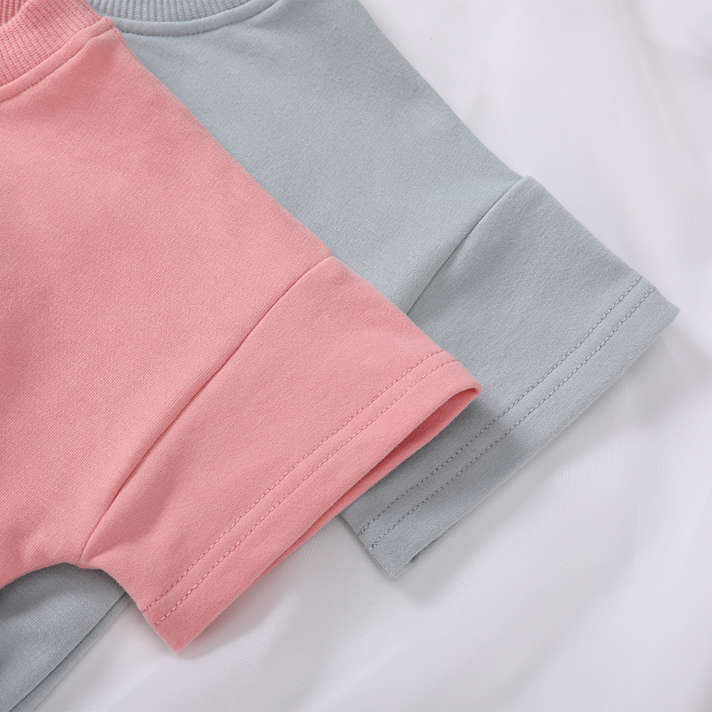 Custom Toddler Bubble Sweatshirt Newborn Short Sleeve Bodysuit Romper French Terry Organic Cotton Oversized Baby Bubble Rompers - Image 5