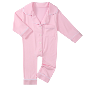OEM ODM Newborn Pajamas Romper Bodysuit with Pocket Button Closure Baby Girl Jumpsuit One Piece Children Sleepwear Pajama Romper