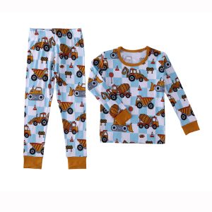 Custom Print Bamboo Kid Toddler Two Pieces Set Toddler Sleepers Children Pajamas Clothes Baby 2 Piece Clothing Set