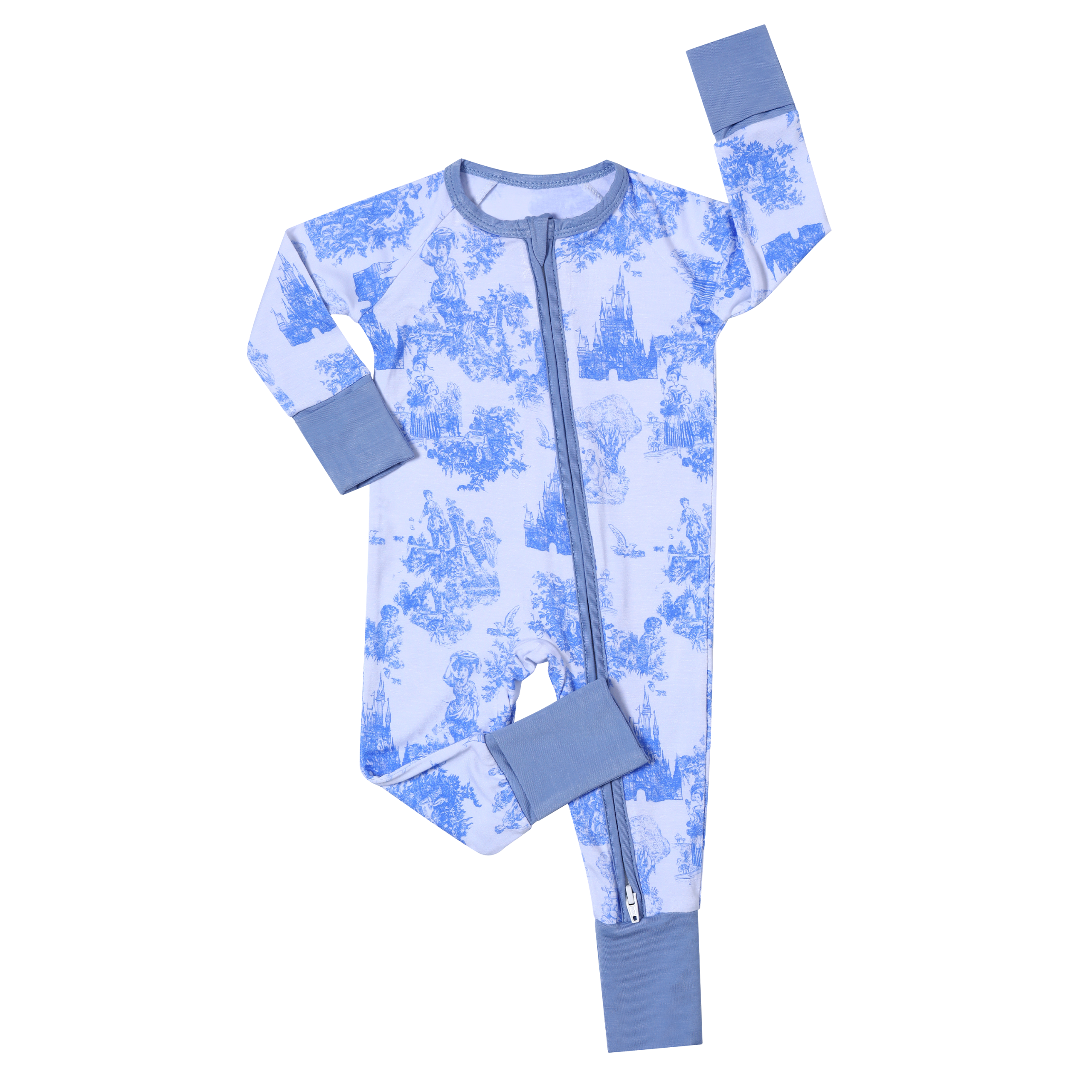 Custom Organic Bamboo Rayon Baby Newborn Footie Romper Sleepwear Zippy Pajamas Kid Sleepsuit Clothes