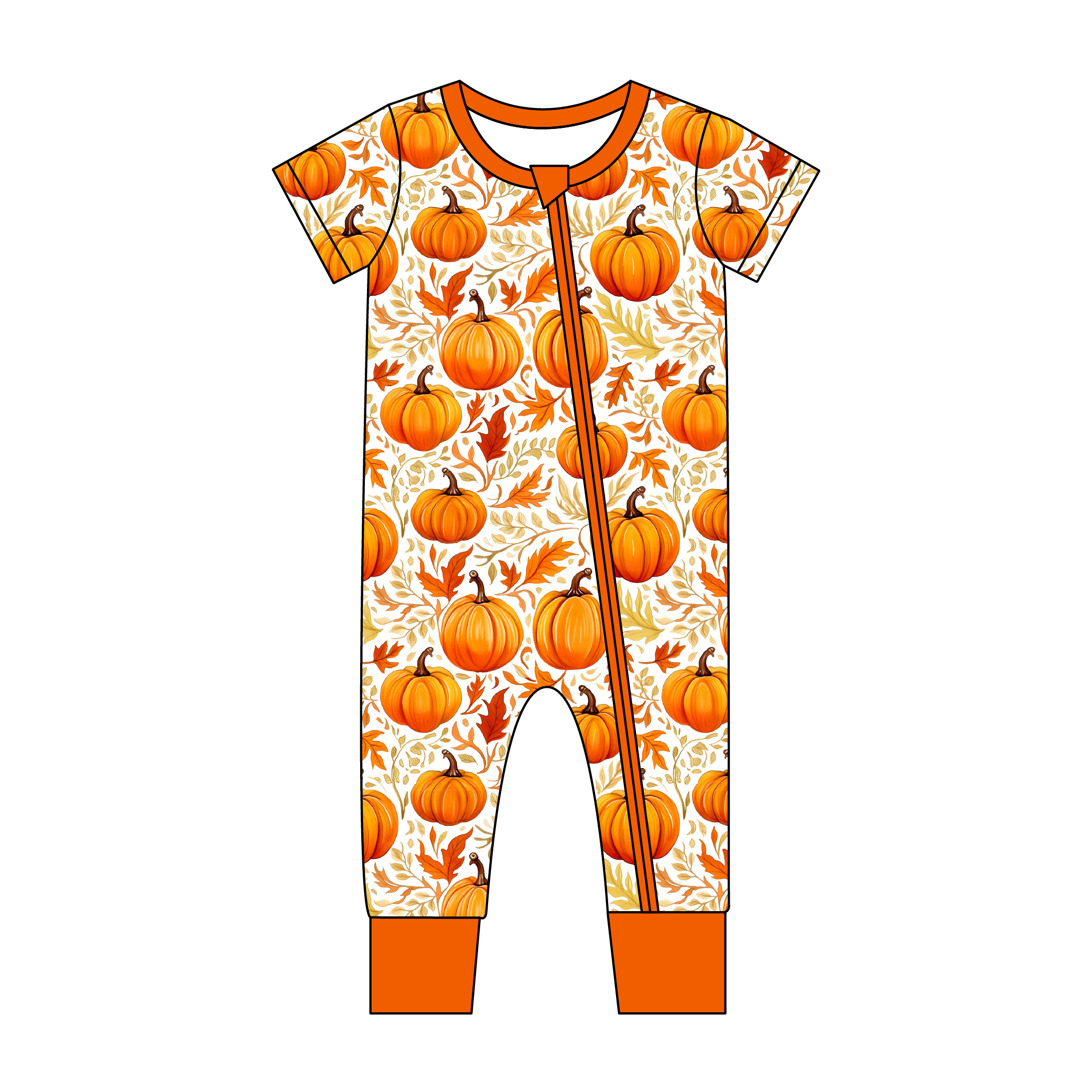 Custom 95% Bamboo 5% Spandex Newborn Onesie Bodysuit Two Way Zipper Short Sleeve Kids One Piece Sleepwear Pajama Baby Romper - Image 2