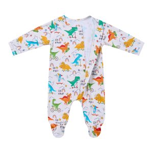 2025 Long Sleeve Footie Baby Pajama Bamboo Magnetic Onesie New Born Baby Sleeper Infant Bodysuit Magnetic Baby Rompers Clothes