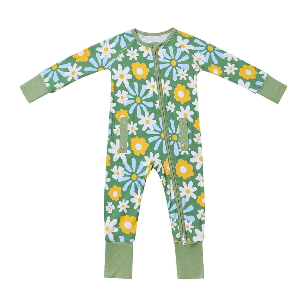 Intubation Friendly Design Baby Clothes 95% Bamboo 5% Spandex Soft Newborn Pajamas Jumpsuit Baby Romper with Side-Snap Openings