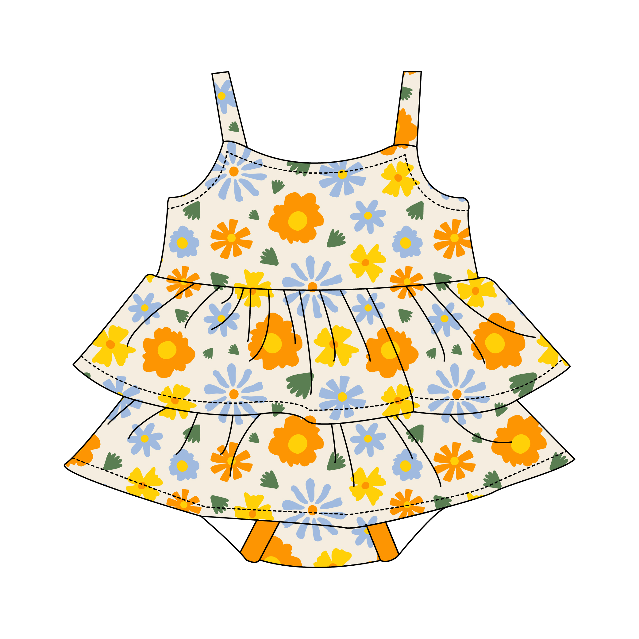 Custom Organic Bamboo Baby Girls Bubble Adjustable Dresses Shoulder Strap Skirt Ruffles Sister Clothes Onesie Children Romper - Image 4