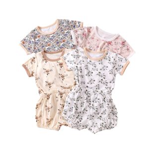 Customized Clothing Set Summer Casual Tops Shorts Set Toddlers 2 Pieces Kids Baby Clothing Sets for Boys Girls