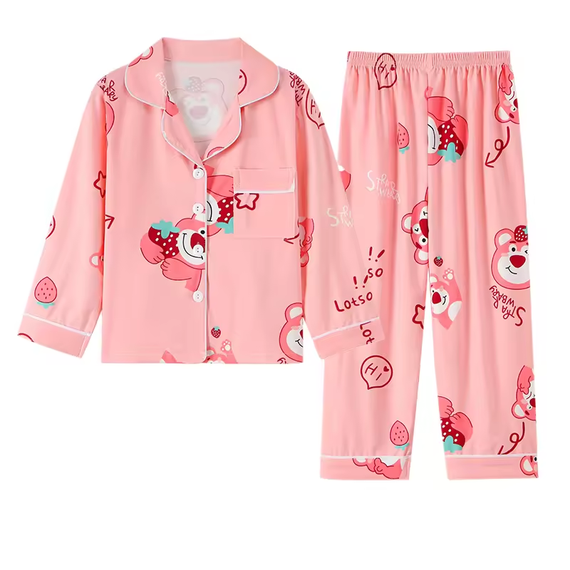 Custom Organic Bamboo Cotton Children Cartoon Loungewear Pyjama Toddler Soft 2pcs Long Sleeve Homewear Sleeper Baby Pajama Sets - Image 3