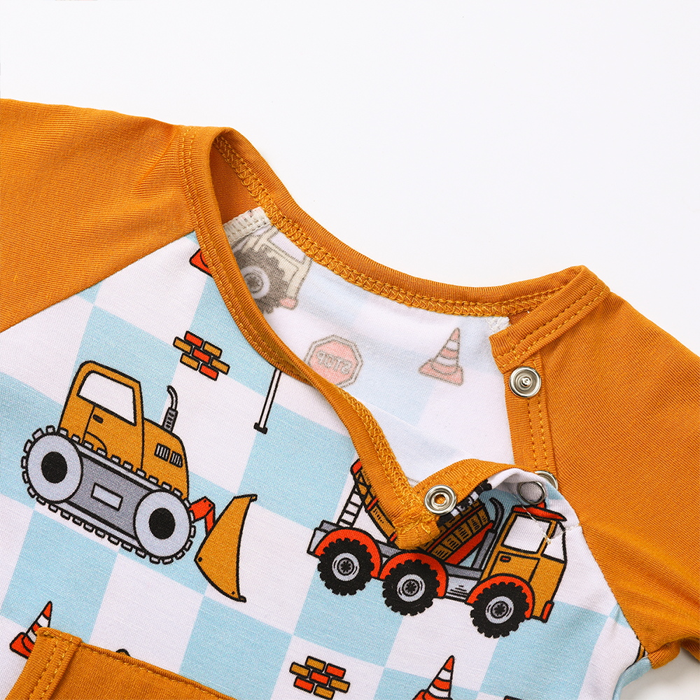 Custom Organic Bamboo Long Sleeve Baby Unisex Romper Snap Button Printing Newborn Bodysuit One Piece Kids Onesie with Pocket - Image 4