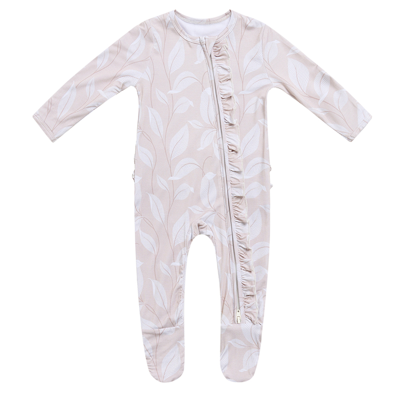 Custom Printed Baby Sleepers Anti-Slip Footie Bodysuits Zipper Bamboo Toddlers Knit Body Suit Pajamas Newborn Romper - Image 3