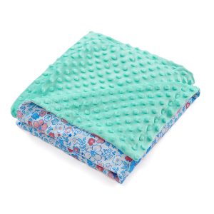 Custom Polyester Dot Comforter Bamboo Minky Baby Blanket Double Layers Soft Newborn Receiving Throw Fleece Blankets for Baby
