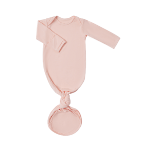 Custom 95% Bamboo 5% Spandex Baby Ribbed Knotted Gown Sleeper Newborn Infant Sleeping Bag Sack Sleepwear