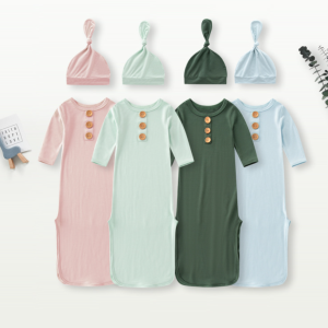 OEM Custom Print 95% Bamboo 5% Spandex  Newborn Gown Baby Sleeper Sleeping Sack for Baby