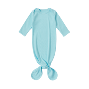 Custom Baby Bamboo Ribbed Knotted Gown Sleeper Swaddle Newborn Infant Sleeping Bag Sack Sleepwear
