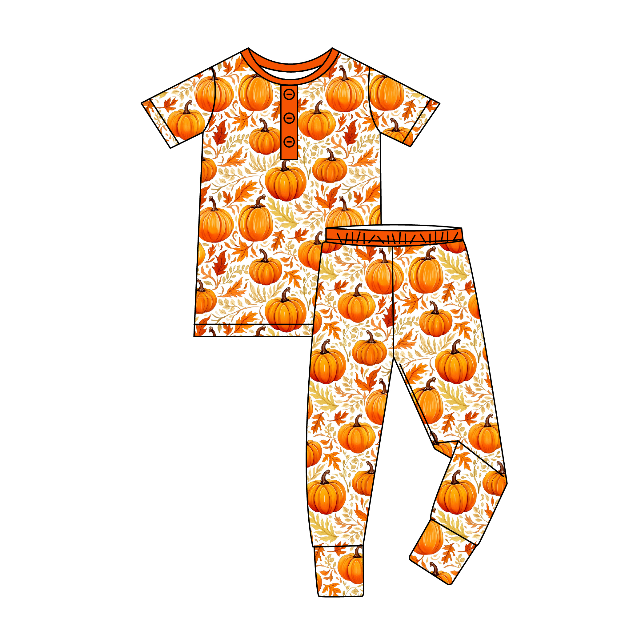 Hot Selling Bamboo Spandex Printing Kids Pajama Set 2pcs Sleepwear Clothes Children Soft Sleeper Shirt and Pants Baby Pyjamas - Image 2