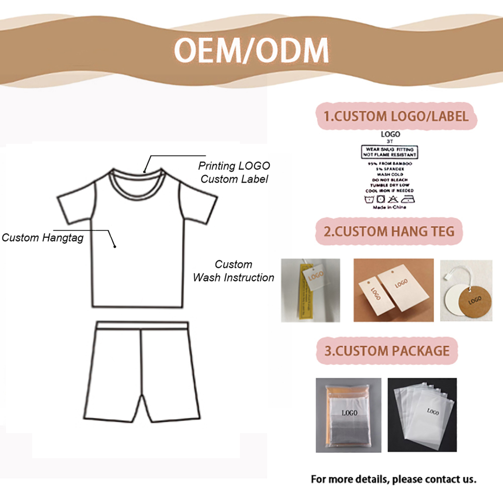 OEM Bamboo Children Clothes Short Sleeve T-Shirt and Shorts 2 Piece Set Tie Dye Baby Girls Boys Clothes Bamboo Pajamas for Kids - Image 4