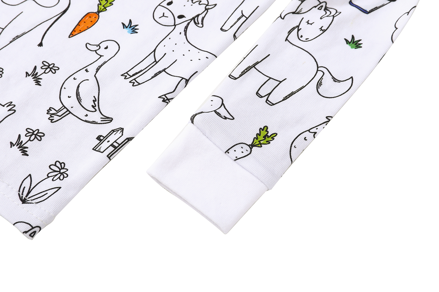 DIY Colouring Clothing Sets Cotton Long Sleeve Kids DIY Color 2 PCS Sets Children Sleepwear Coloring Pajamas for Kids - Image 6