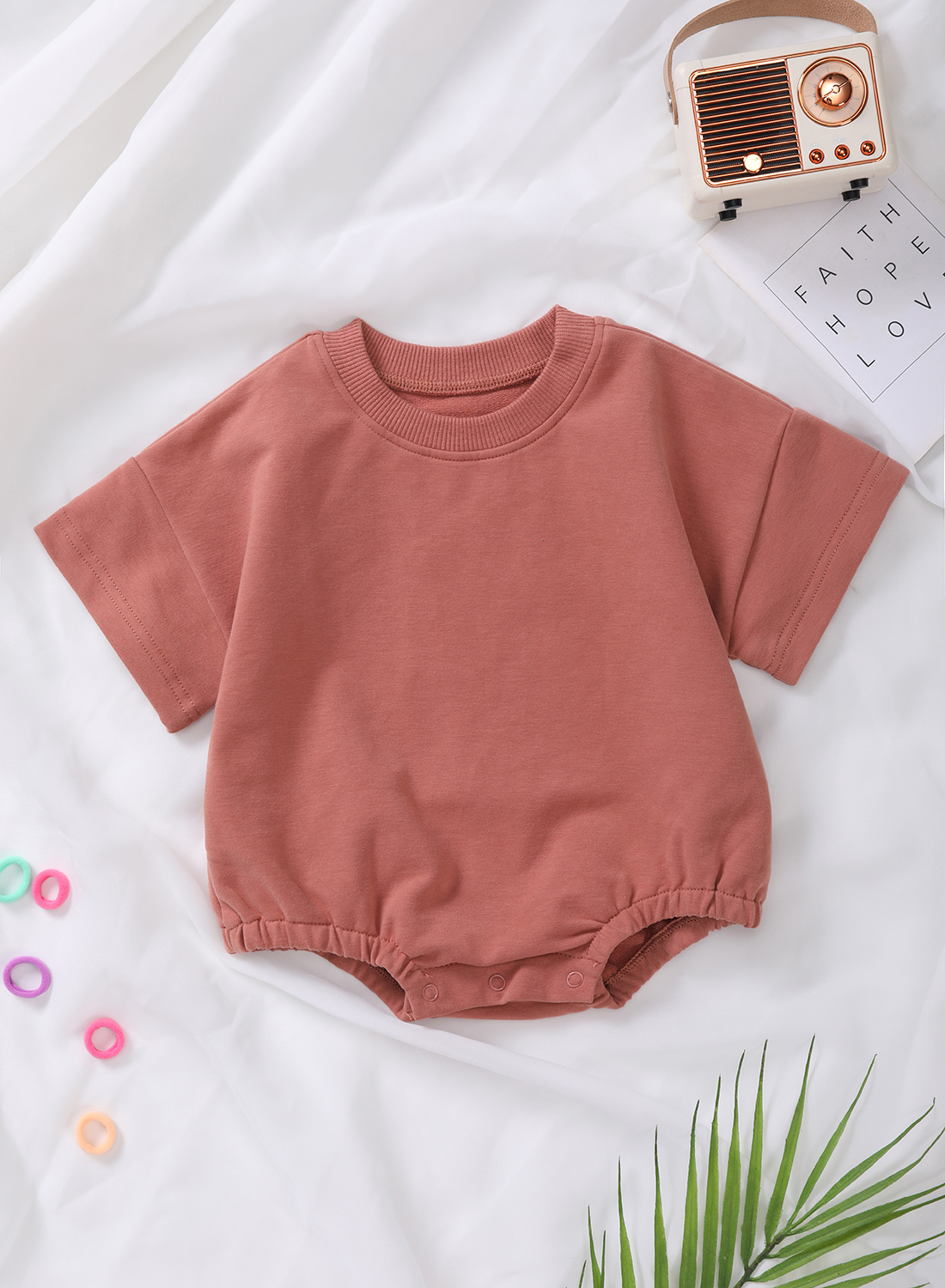 Custom Summer Organic Bamboo Cotton Newborn Infant Bodysuit Baby Unisex Romper Sweatshirt Short Sleeve Infant Onesie Baby Romper - Image 3