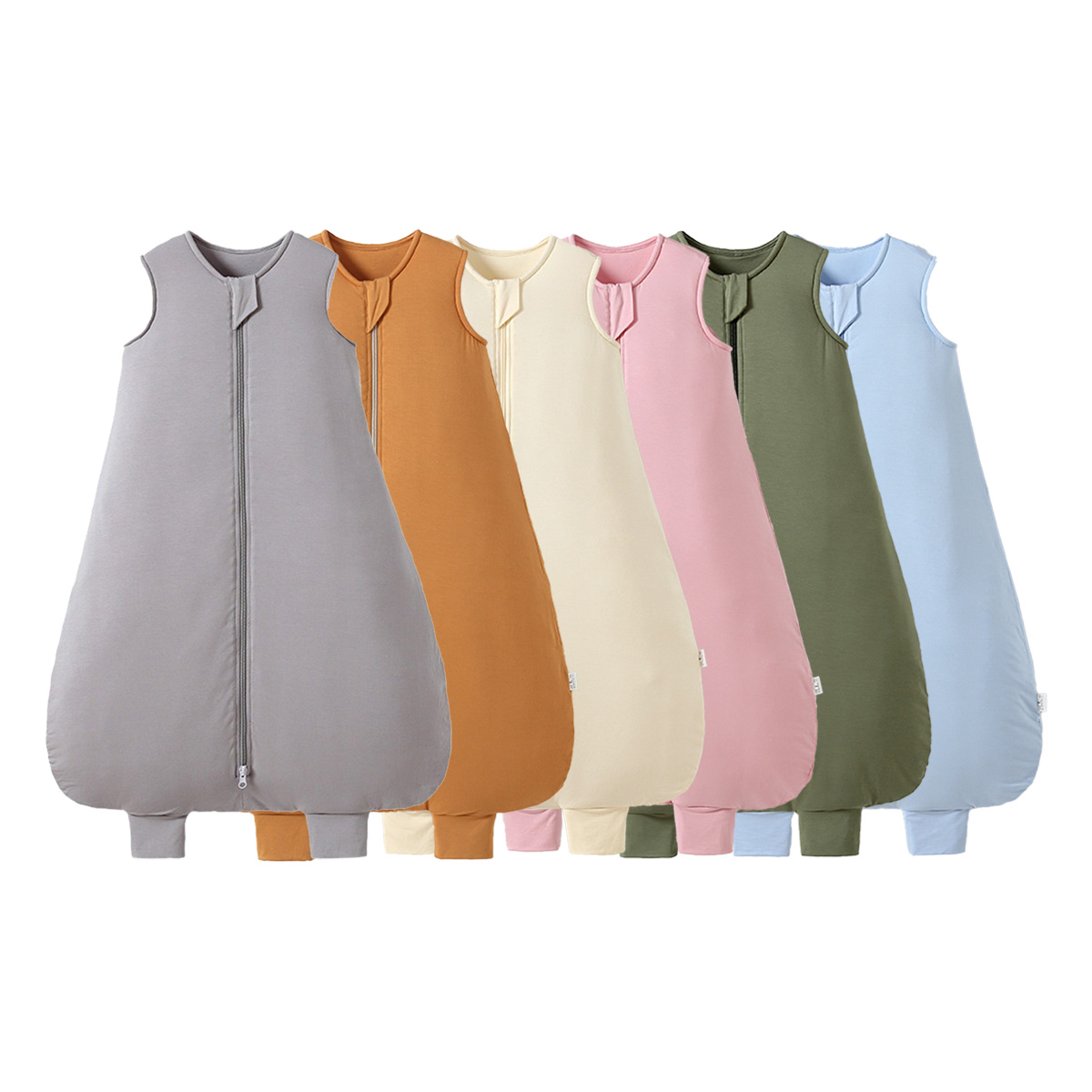 Wholesale Bamboo Fabric Baby Sack Zipper Sleeping Bag Swaddle Infant Thick Sleeping Bag Sack Kids Sleeveless Sleeping Bag