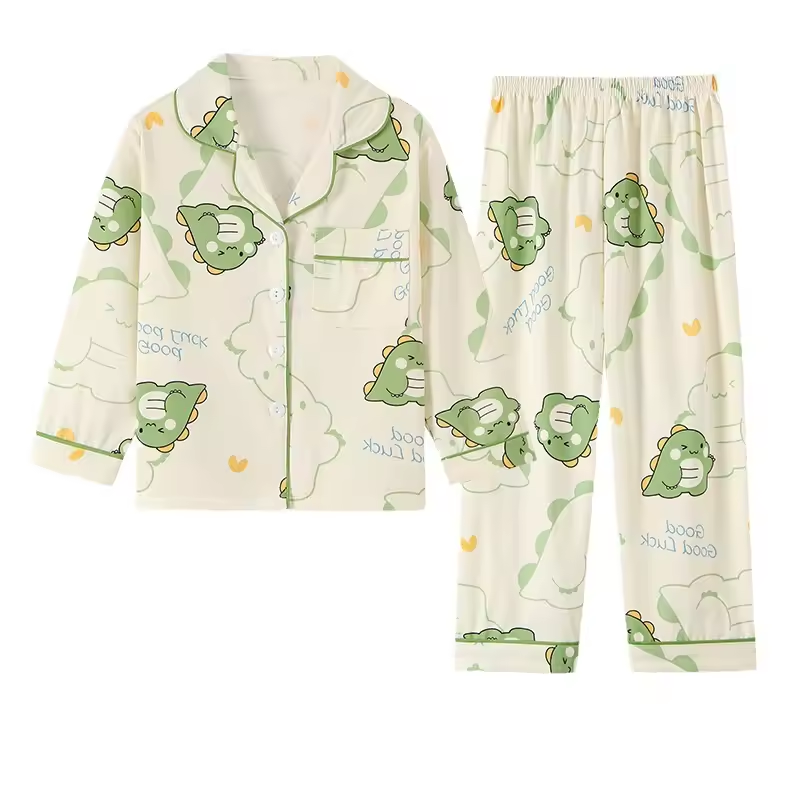 New Design Kids Sleepwear Pajamas Sets Organic Bamboo Two Pieces Pjs Long Sleeve Soft Children Loungewear Clothes Baby Pyjamas - Image 2