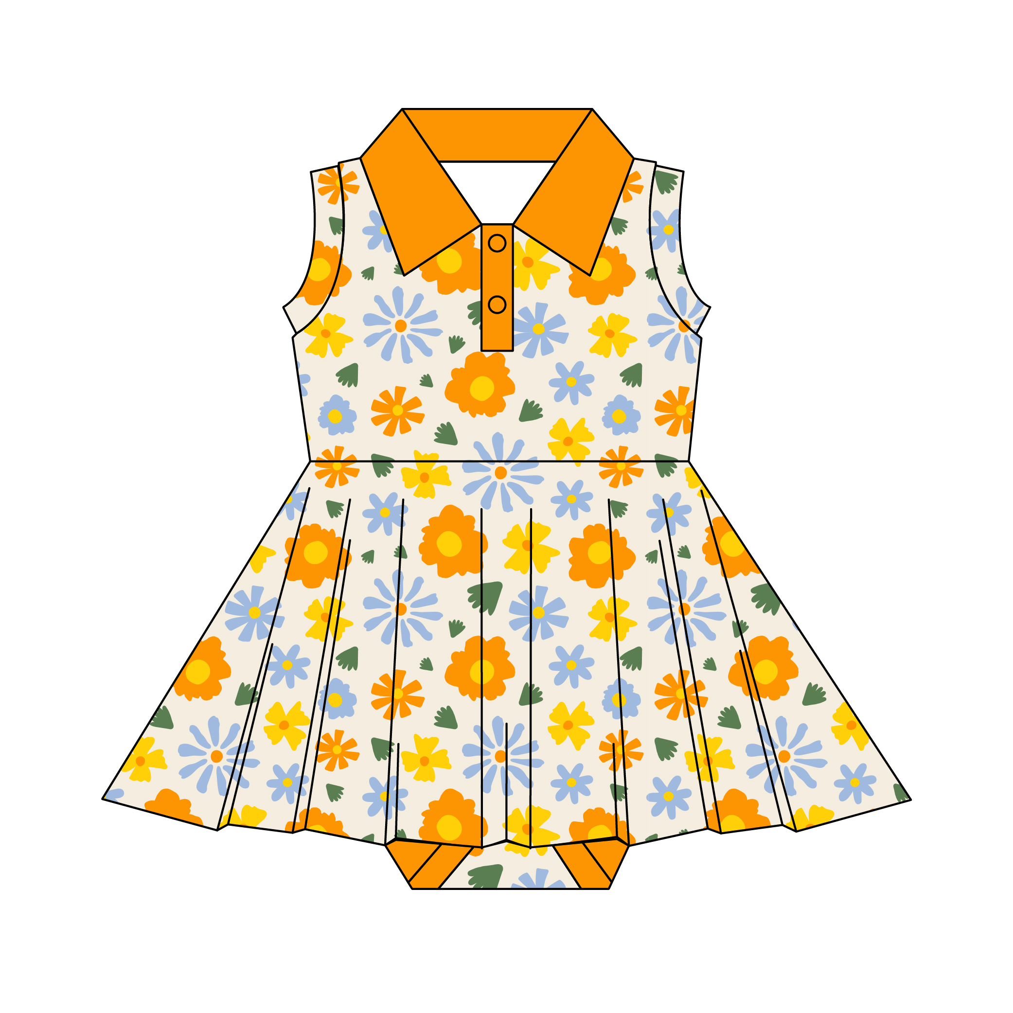 Custom 95% Bamboo 5% Spandex Baby Girls Twirl Sleeveless Polo Bodysuit Dress Casual Kids Clothes Onesie Sister Romper Dresses