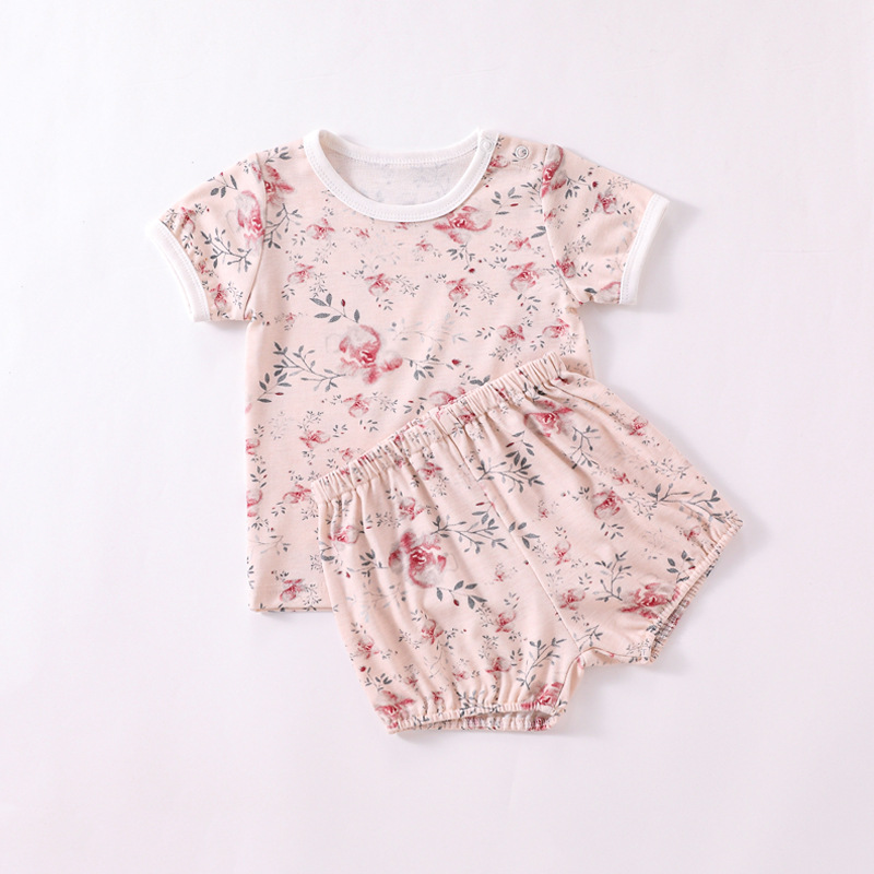 Toddler Summer Cotton Short Sleeve T-shirt and Shorts Set Baby Boys Girls Clothing Suit Two Piece Baby Outfit Clothing Set - Image 5