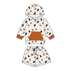 Oversized Bamboo Cotton Baby Clothes Set Kids Shorts and Hoodie Set Unisex Soft  Child Jogger Loose Sweatshirt Two-Piece Set