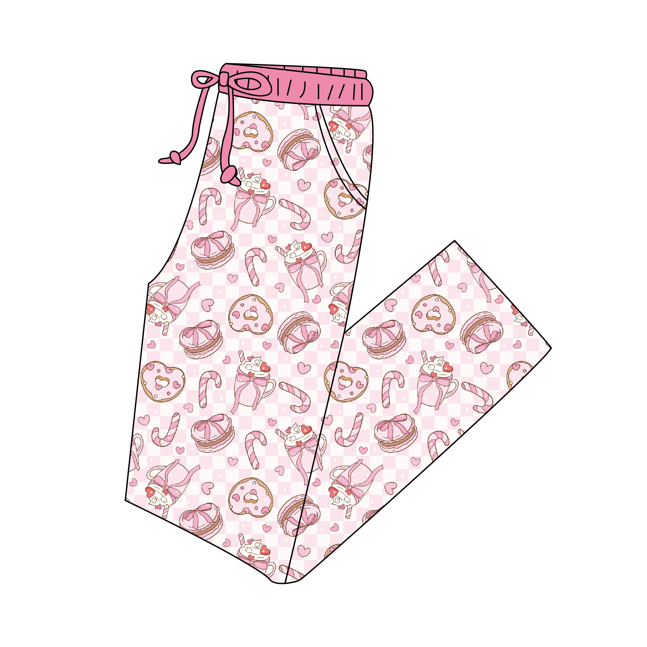 Christmas Bamboo Joggers Pyjamas Pants Customized Pattern High Waist Drawstring Wide Leg Large Size Adult Women Pajamas Trousers - Image 2