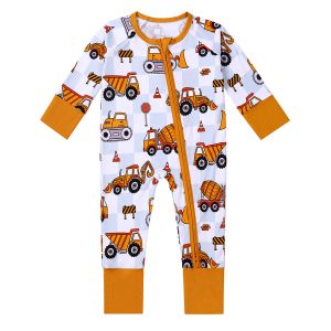 Factory Custom Print Baby Kid 95%  Bamboo 5% Spandex Onesie Rompers Clothes Toddler Kid Pajamas Sleepwear Clothing for Kid