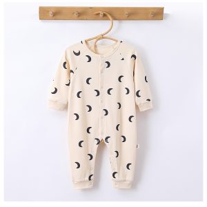 New Born Custom Long Sleeves Kids Clothes Baby Infant Rompers 100% Cotton Snap Button Romper for Baby