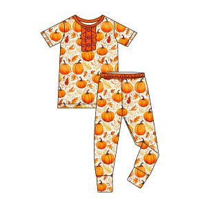 Hot Selling Bamboo Spandex Printing Kids Pajama Set 2pcs Sleepwear Clothes Children Soft Sleeper Shirt and Pants Baby Pyjamas
