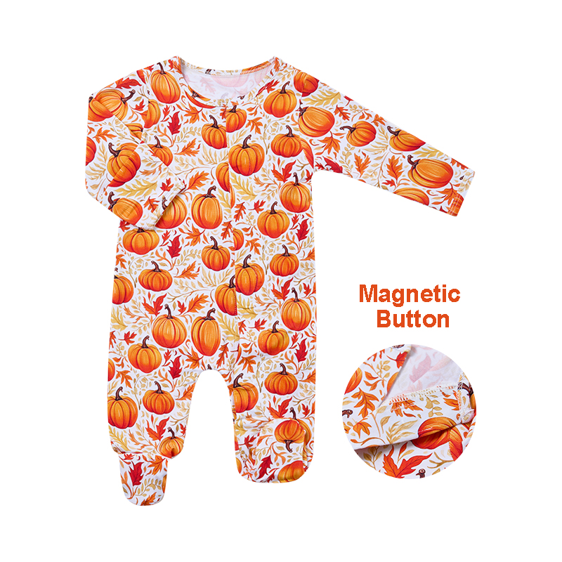 Custom Magnetic Button Magnetic Baby Onsie New Born Romper Magnet Newborn Jumpsuit Infant Bodysuit Magnetic Clothes for Baby