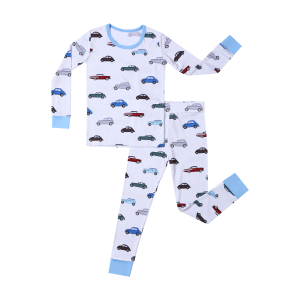 Custom Bamboo Fiber Baby Clothes 95% Bamboo 5% Spandex Two Pieces Set Baby Sleepers Bamboo Baby Pyjamas