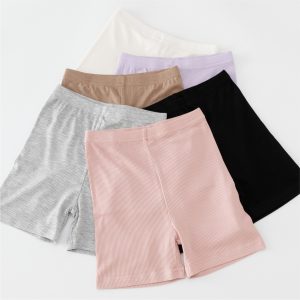 High Quality 95% Cotton 5% Spandex Baby Unisex Short Pants Solid Breathable High Waist Biking Shorts Toddler Leggings