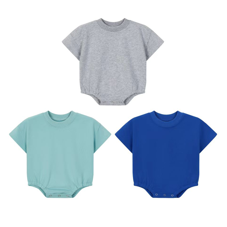 Customized French Terry 70% Bamboo 30% Cotton Short Sleeved Toddler Kid Oversized Sweatshirt Onesie Newborn Baby Sweater Romper - Image 6