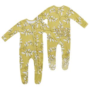 OEM Anti-Slip Design Zipper Infant Soft Bamboo Footie Newborn Pajamas Baby Clothing Romper Jumpsuit Baby Rompers With Feet