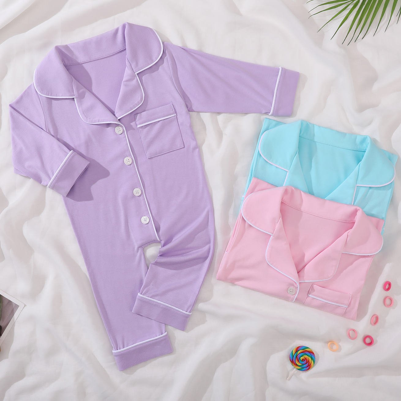 OEM ODM Newborn Pajamas Romper Bodysuit with Pocket Button Closure Baby Girl Jumpsuit One Piece Children Sleepwear Pajama Romper - Image 6