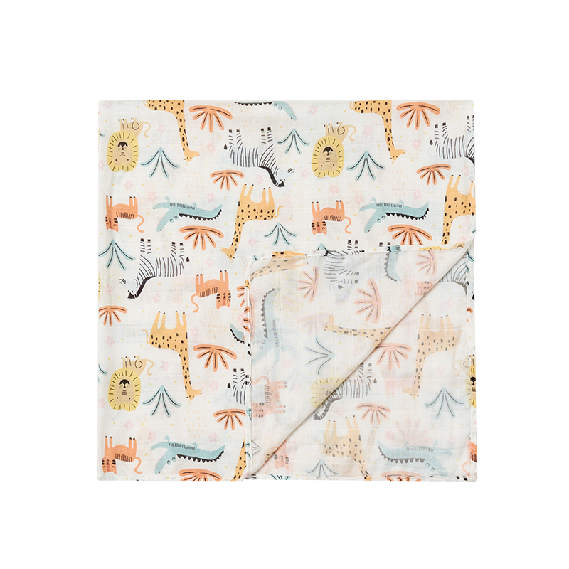 High Quality 70% Bamboo 30% Cotton Swaddle Muslin Blanket Baby 2 Layers Swaddle Wrap Receiving Blanket Swaddles for Newborn - Image 5