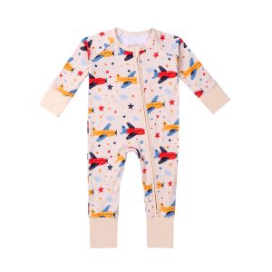 Infant Sleepsuit 95% Bamboo Fiber Toddler Onesie Baby Kids Onesie Pajamas Bodysuit Sleeping Suit Magnetic Pajamas
