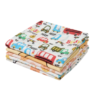 Custom Print Organic Bamboo Cotton Muslin Baby Infant Newborn Receiving Blanket Swaddle for Baby