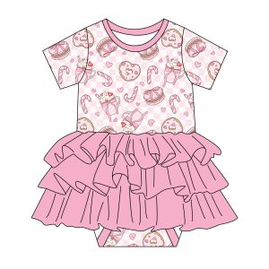 Custom Organic Bamboo Baby Girls Tutu Dress Romper Bodysuit Princess Kids Girls Pattern Tulle Dress Children Tutu Skirt Onesie